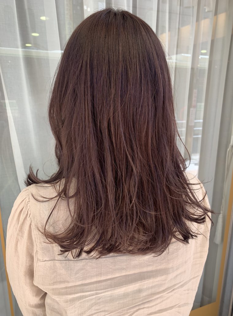 ラベンダーブラウン レイヤー Hair S Lunetta ヘアーズルネッタ 心斎橋 天王寺 阿倍野